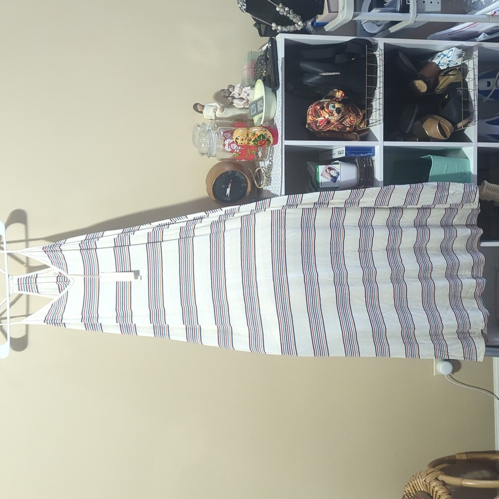 NWT Love Stitch Knit Multicolor Stripe Maxi Dress Large